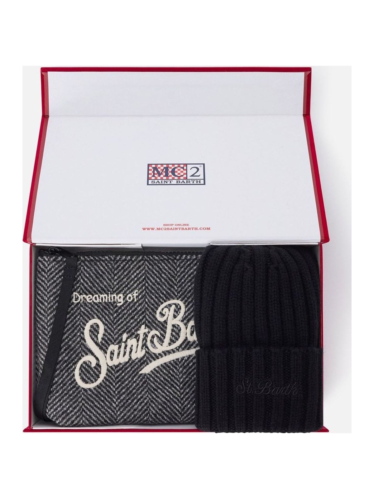 Christmas Box Man Hat And Pochette Set