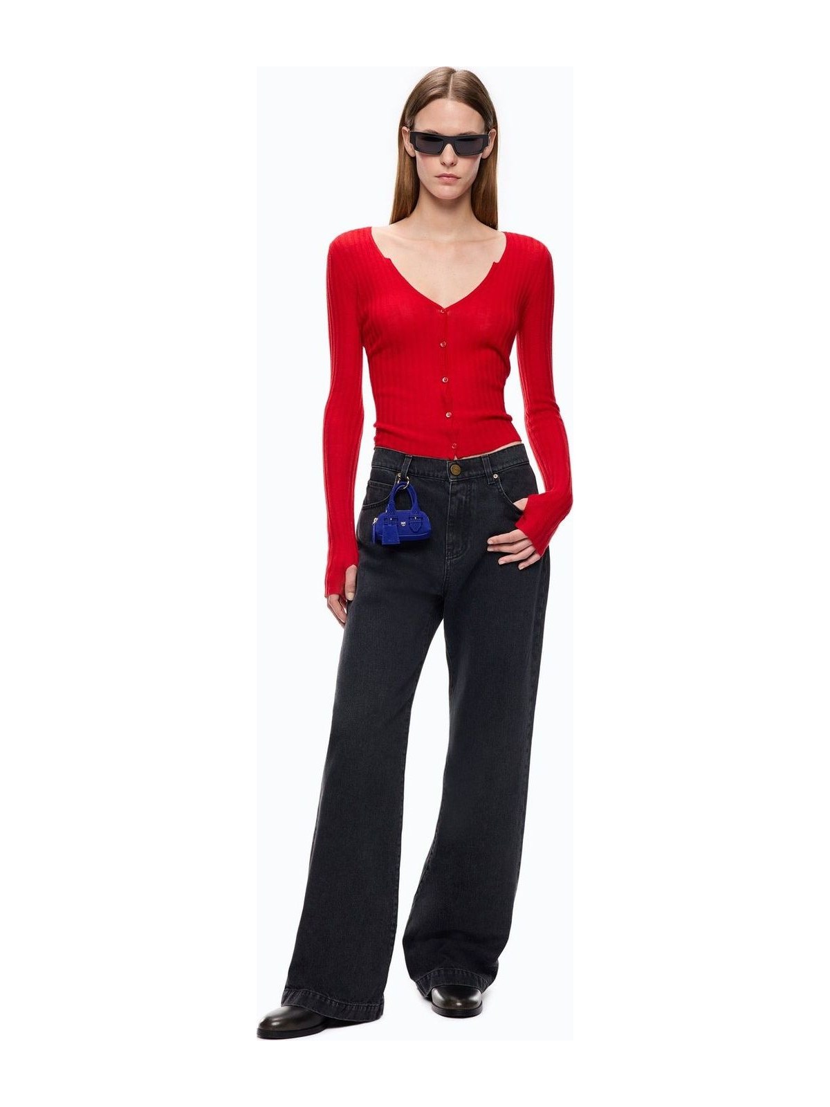 Wanda Waist Down Wide Leg Washed Black