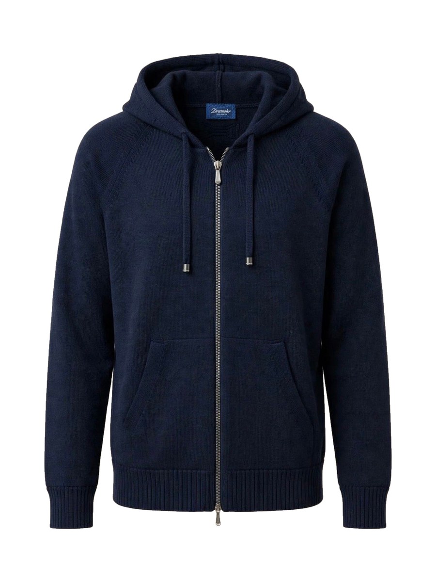 Girocollo con Cappuccio e Zip